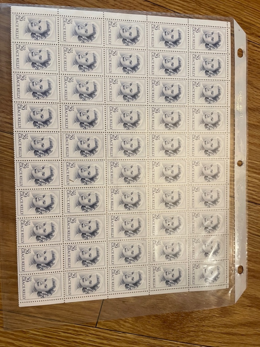 Vintage Sheet of  Grace Kelly 29 cent Collector Stamps
